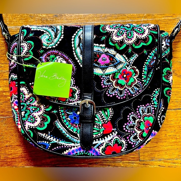 Vera Bradley Handbags - Vera Bradley NWT Slim Saddle Bag Kiev Paisley